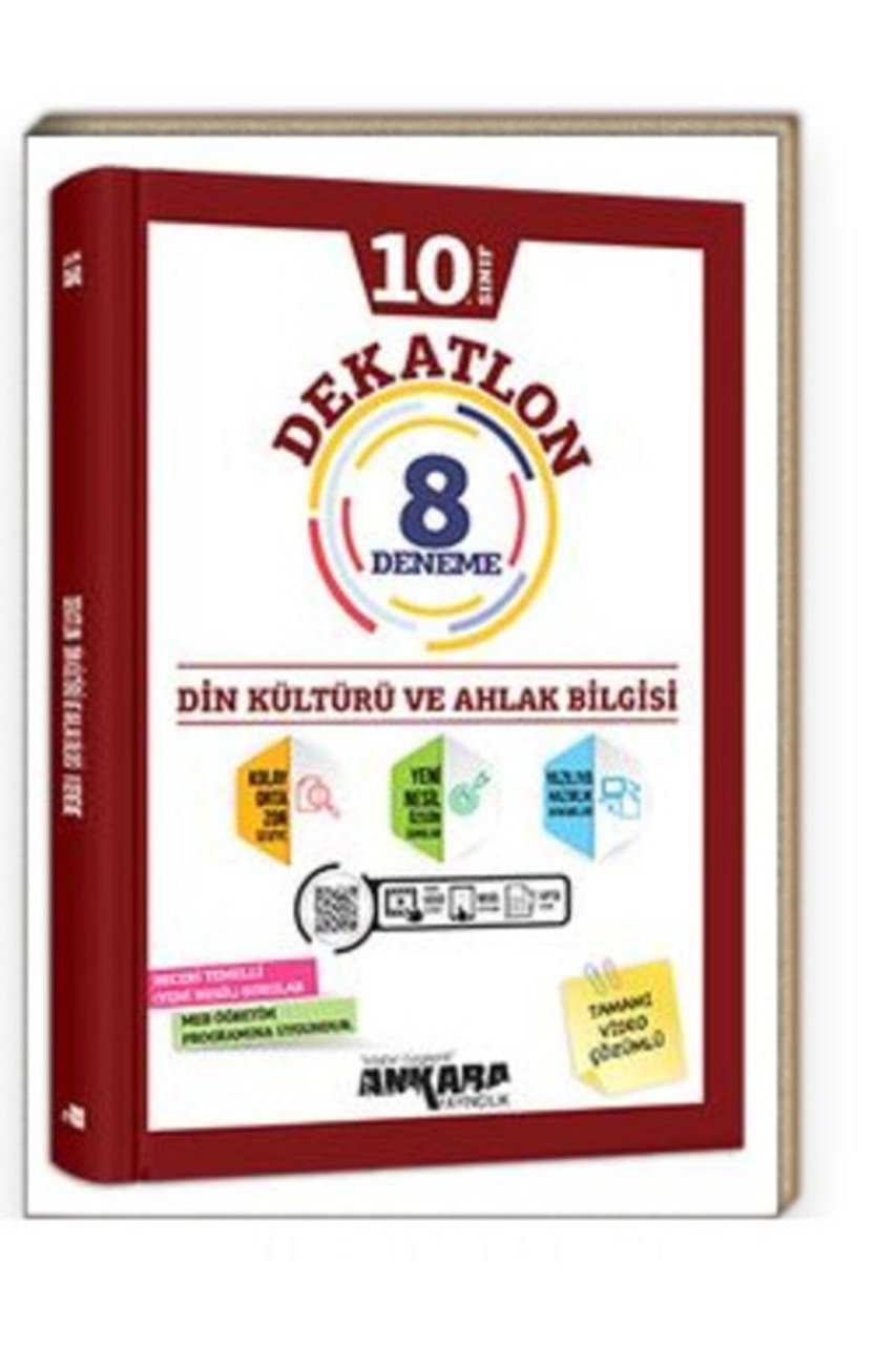 10. Sınıf Dekatlon Din Kültürü Ve Ahlak Bilgisi 8 Deneme Ankara Yayınları