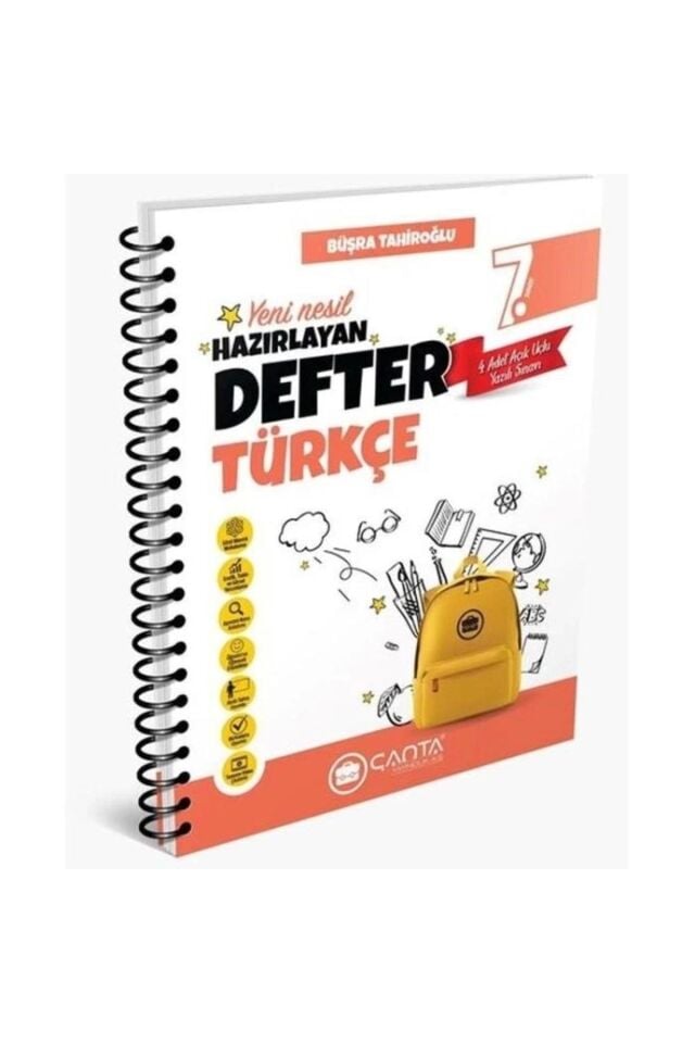 Çanta Yayınları 7. Sınıf Türkçe Hazırlayan Defter