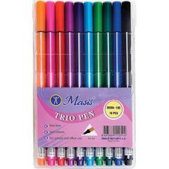 Masis Trio Pen Fineliner 10 Renk