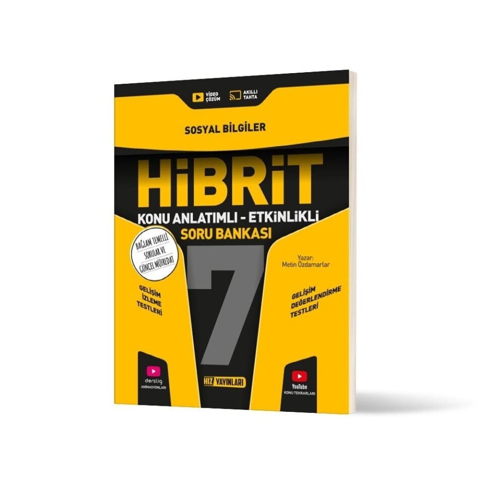 Hız Yayınları 7. Sınıf Hibrit Sosyal Bilgiler Konu Anlatımlı Etkinlikli Soru Bankası