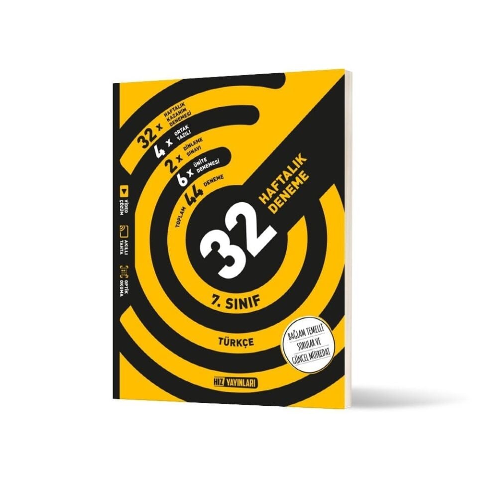 Hız Yayınları 7. Sınıf Türkçe Haftalık Deneme