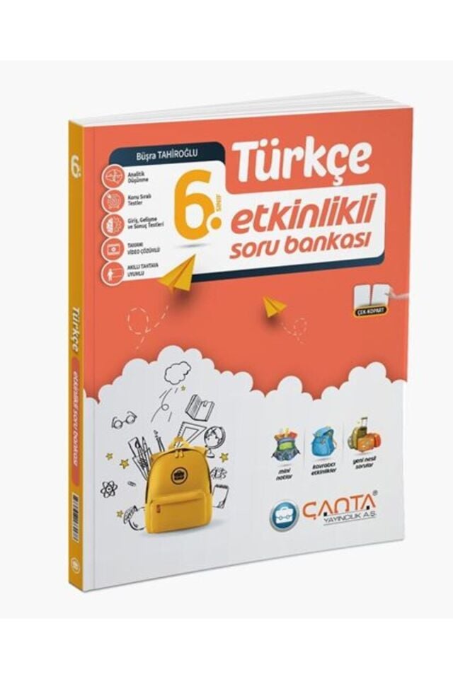 Çanta Yayıncılık 6 Sınıf Türkçe Etkinlikli Kazanım Soru Bankası 2024-2025