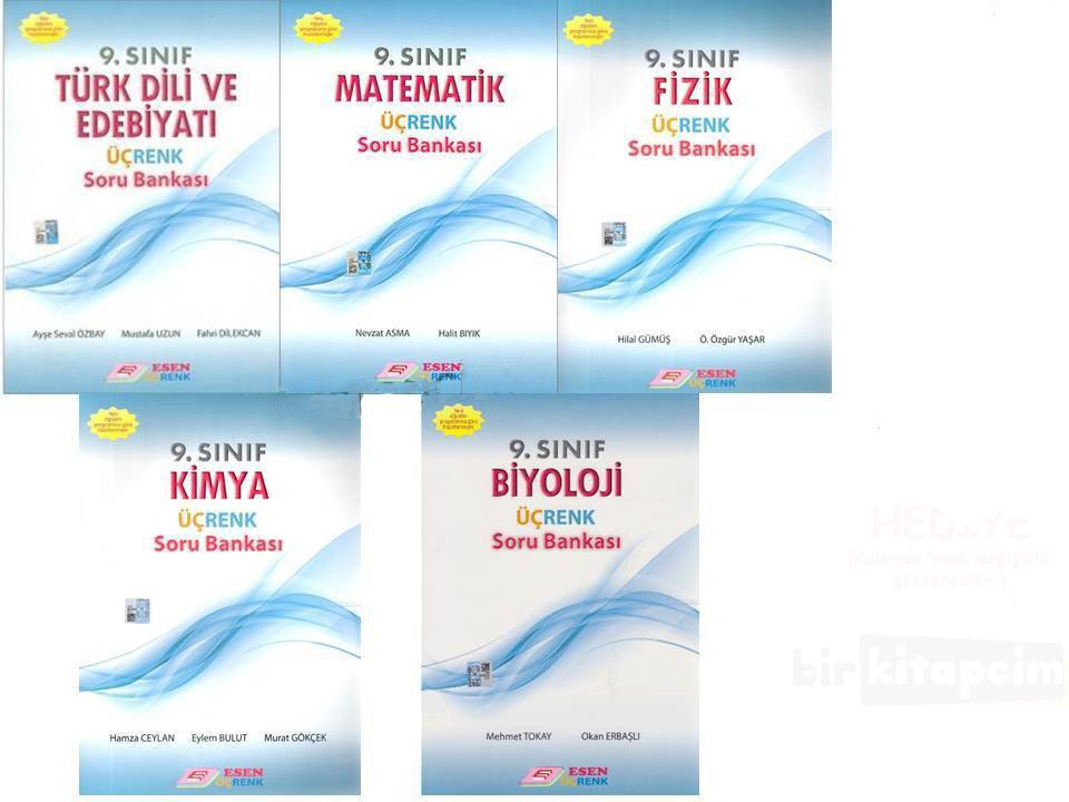 Esen Yayınları 9.Sınıf Üçrenk Edebiyat Matematik Fizik Kimya Biyoloji Soru Bankası Fırsat Seti