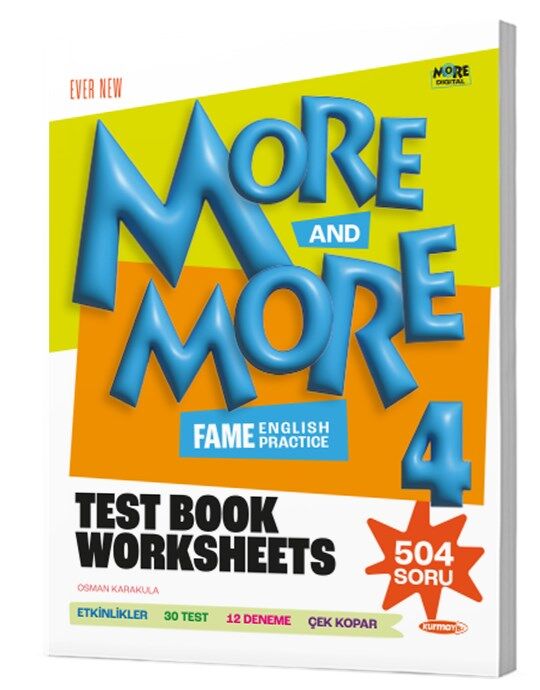 More and More 4. Sınıf Fame English Practice Test Book Worksheets