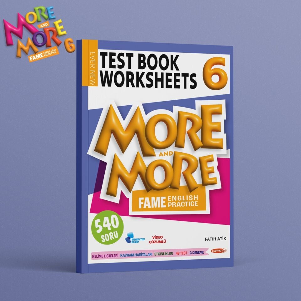 More and More 6. Sınıf Fame English Practice Test Book Worksheets