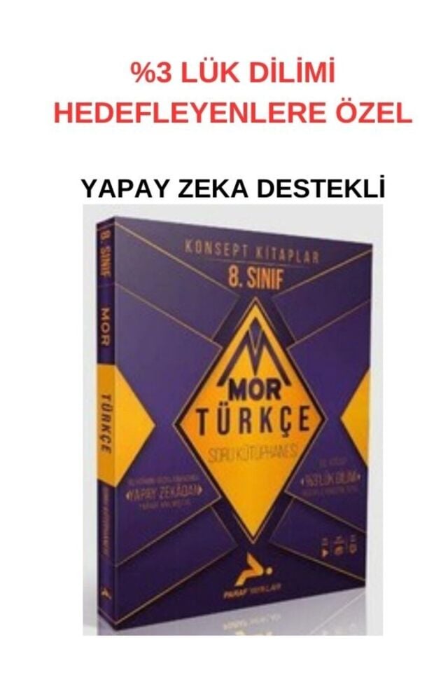 Paraf Yayınları 8. Sınıf Mor Türkçe Soru Kütüphanesi