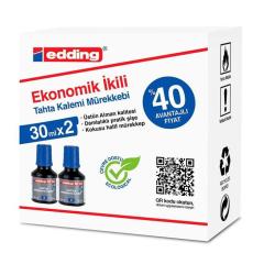 Edding 30 ml 2'li Mavi Tahta Kalemi Mürekkep