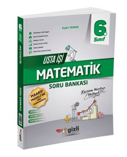 Gizli Yayınları 6. Sınıf Usta İşi Matematik Soru Bankası