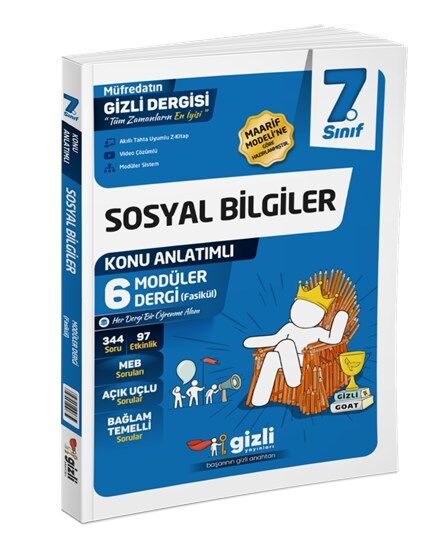 Gizli Yayınları 7. Sınıf Sosyal Bilgiler Konu Anlatımlı 6 Modüler Dergi Fasikül