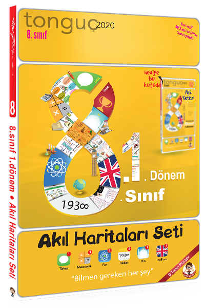 Tonguç Akademi 8. Sınıf 1. Dönem Akıl Haritaları Seti