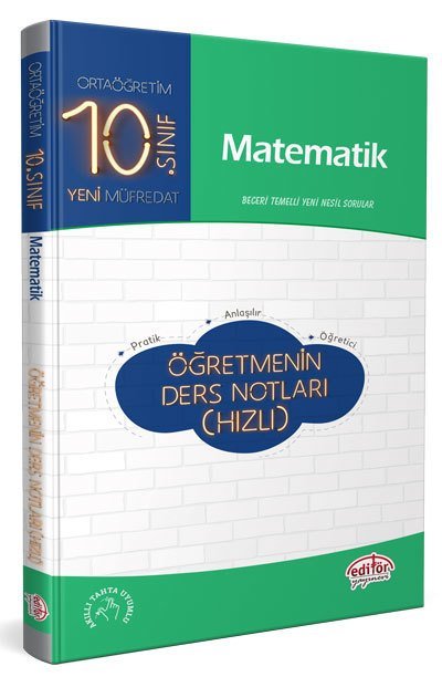 Editör Yayınları 10. Sınıf Matematik Öğretmenin Ders Notları (Hızlı)