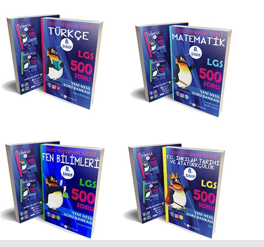 İdol Yayınları 8. Sınıf Yüksek Performans 4'lü Yüksek Performans 500 Soru Seti