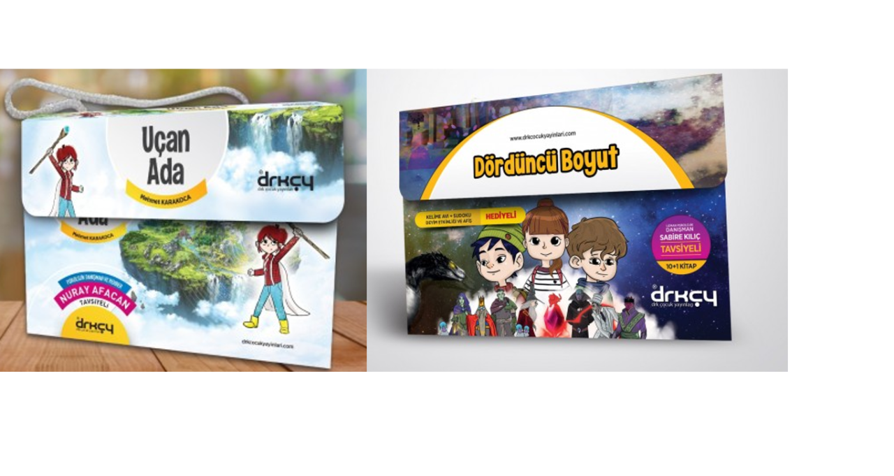 Drk Çocuk Yayınları 2'li Hikaye Seti(Uçan Ada-Dördüncü Boyut)
