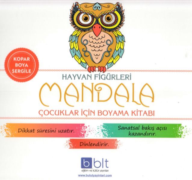 Hayvan Figürleri Çocuklar İçin Mandala Boyama