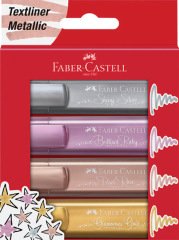 Faber Fosforlu Kalem Metalik Renkler 4 Lü Set