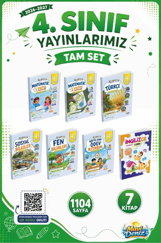 Mavi Deniz Yayınları 4. Sınıf Tam Set 2026-2027 (7 Kitap)