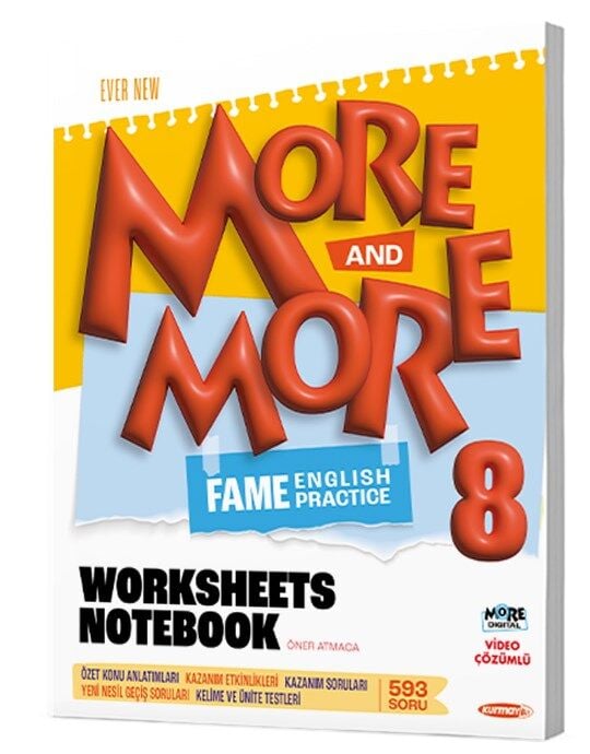 Kurmay ELT 8. Sınıf İngilizce More and More Worksheets Notebook