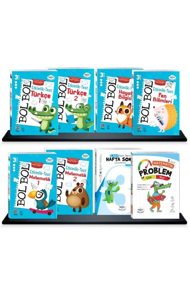 Öğretmen Evde Yayınları 3. Sınıf Bol Bol Etkinlik Test Seti (8 kitap)