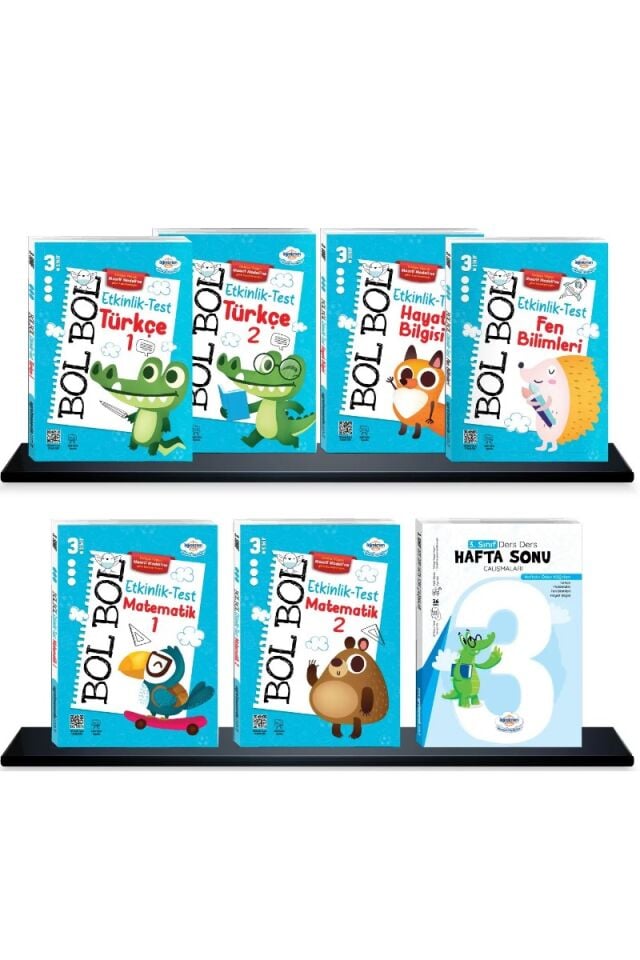 Öğretmen Evde Yayınları 3. Sınıf Bol Bol Etkinlik Test Seti  (7 Kitap)