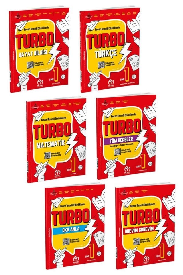 1. Sınıf Turbo Seti Beceri Temelli Etkinliklerle (6 Kitap Tam Set)