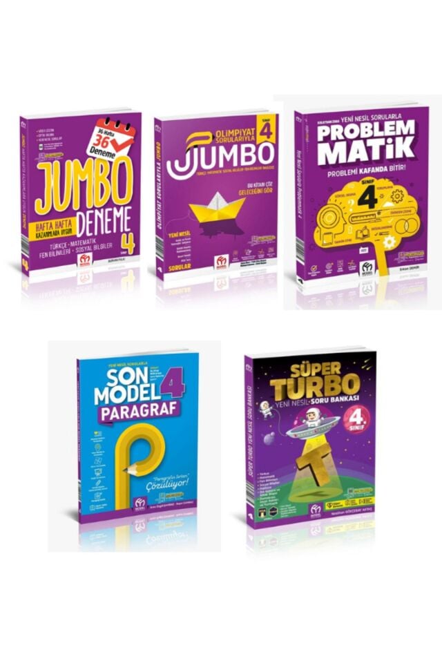 Model Eğitim Yayınları 4. Sınıf Süper Seti (Deneme-Olimpiyat-Problematik-Paragraf-Süper Turbo)