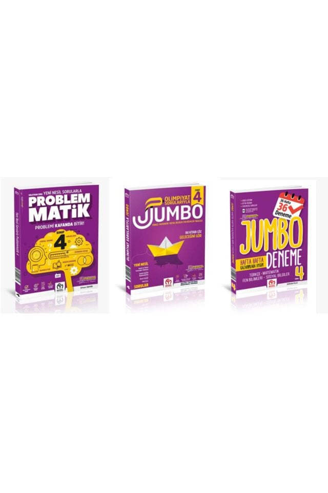 4. Sınıf Jumbo Deneme ve Hazırlık Seti (Problemmatik + Olimpiyat Jumbo + Deneme)