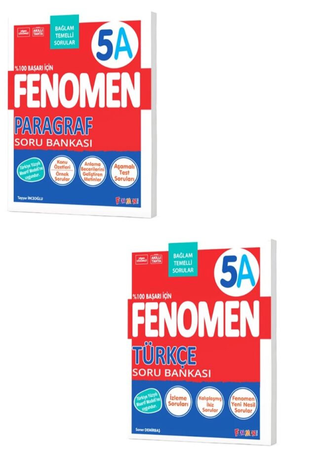 Fenomen Yayıncılık 5. Sınıf Paragraf ve Türkçe A Soru Bankası Seti