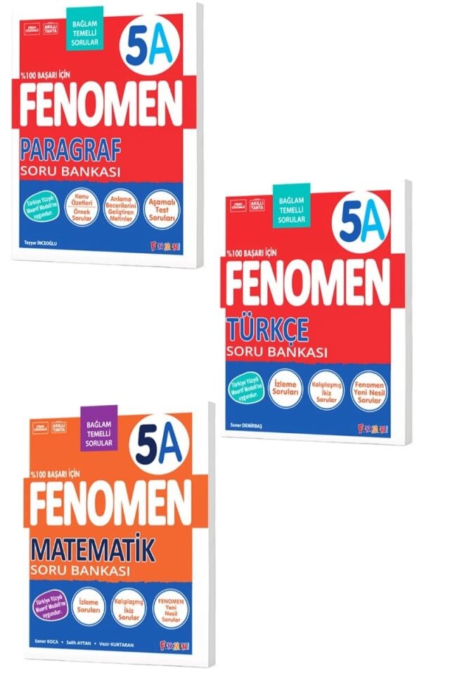 Fenomen Yayıncılık 5. Sınıf Paragraf Türkçe Matematik A Soru Bankası Seti