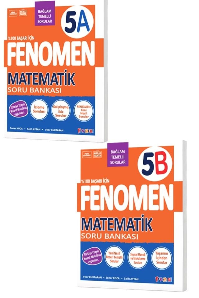 Fenomen Yayıncılık 5. Sınıf Matematik A ve B Soru Bankası Seti
