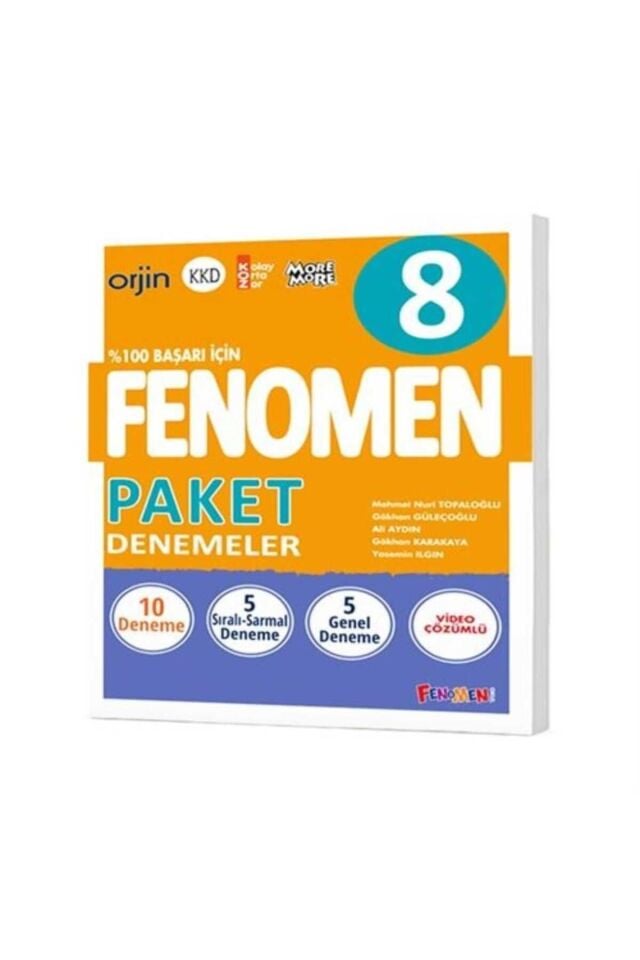 FENOMEN 8 TÜM DERSLER PAKET DENEMELER (10 DENEME) YENİ KAPAK