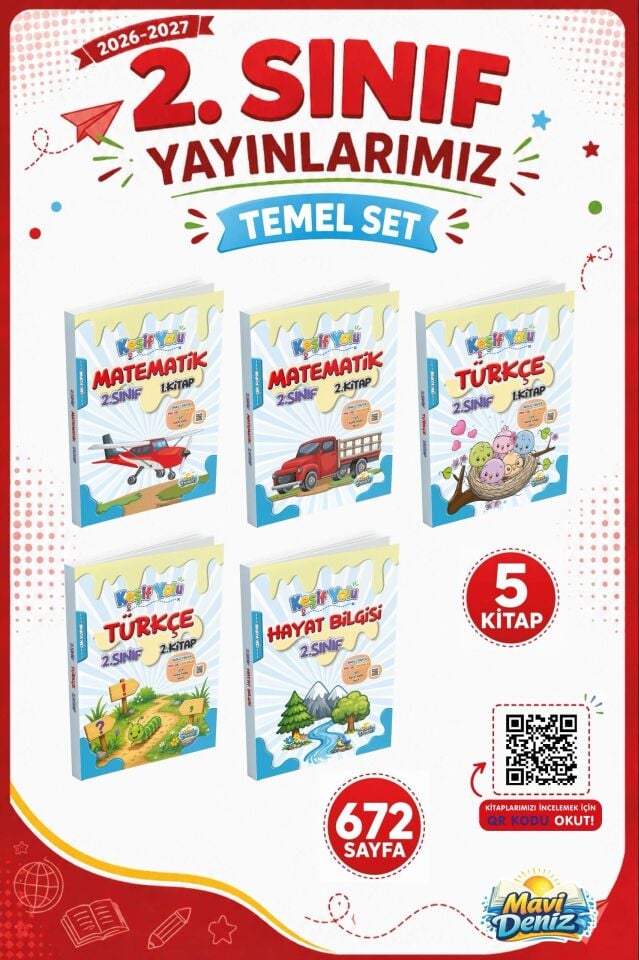 Mavi Deniz Yayınları 2. Sınıf Keşif Yolu Temel Set (5 Kitap)