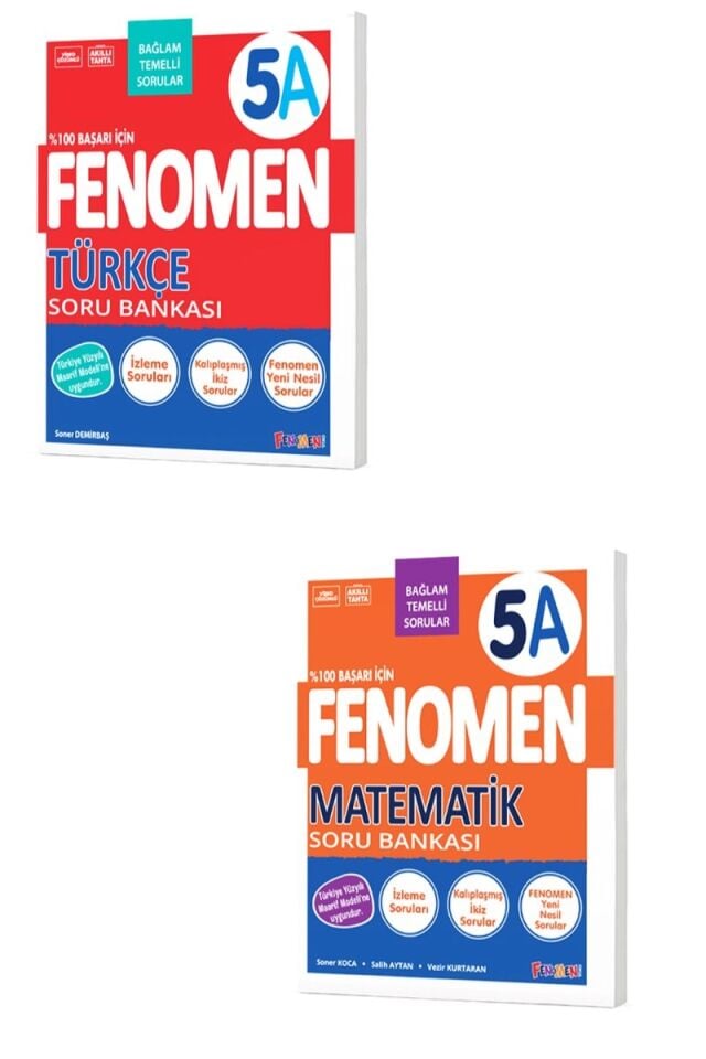 Fenomen Yayıncılık 5. Sınıf Türkçe ve Matematik A Soru Bankası Seti