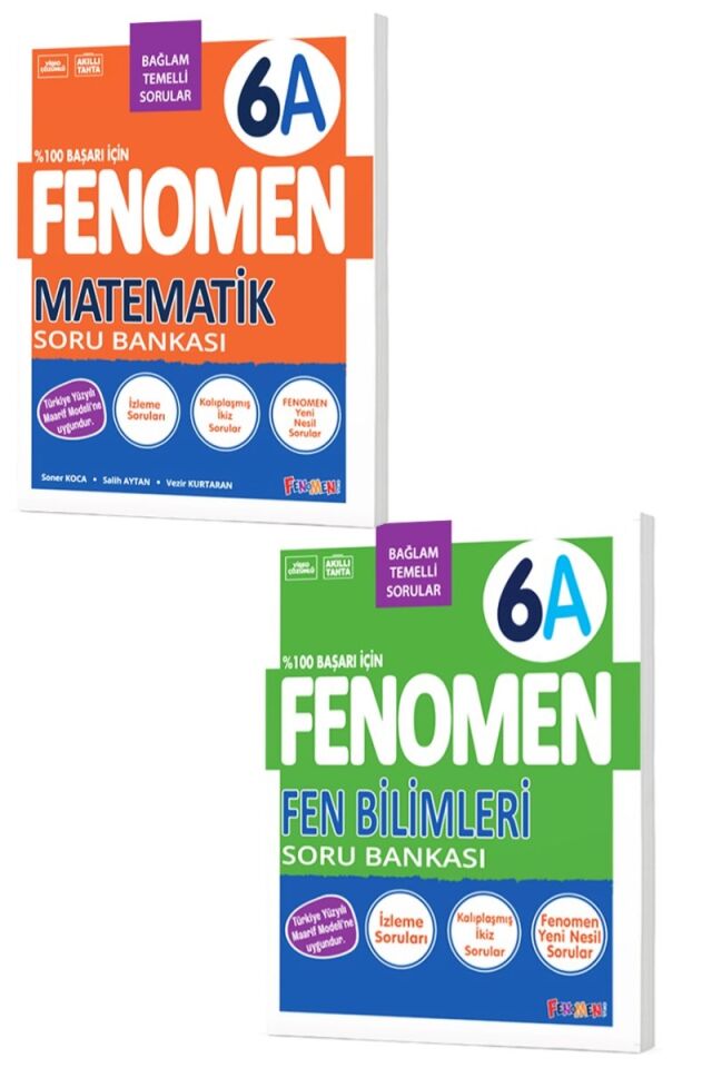 Fenomen Yayıncılık 6. Sınıf Matematik ve Fen Bilimleri A Soru Bankası Seti