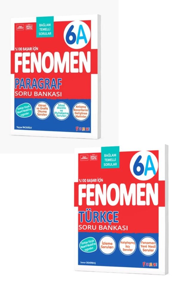 Fenomen Yayıncılık 6. Sınıf Paragraf ve Türkçe A Soru Bankası Seti