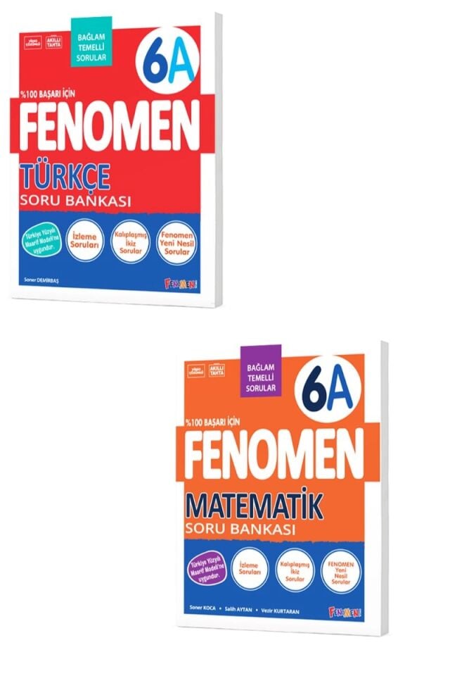 Fenomen Yayıncılık 6. Sınıf Türkçe ve Matematik A Soru Bankası Seti