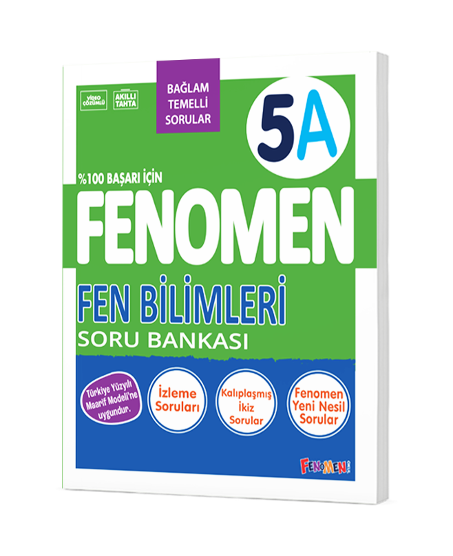 Fenomen Okul Yayınları 5A Fen Bilimleri Soru Bankası
