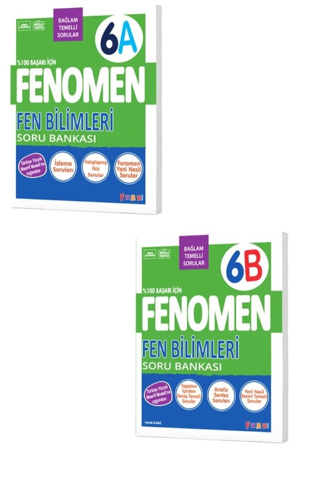 Fenomen Yayıncılık 6. Sınıf Fen Bilimleri A ve B Soru Bankası Seti
