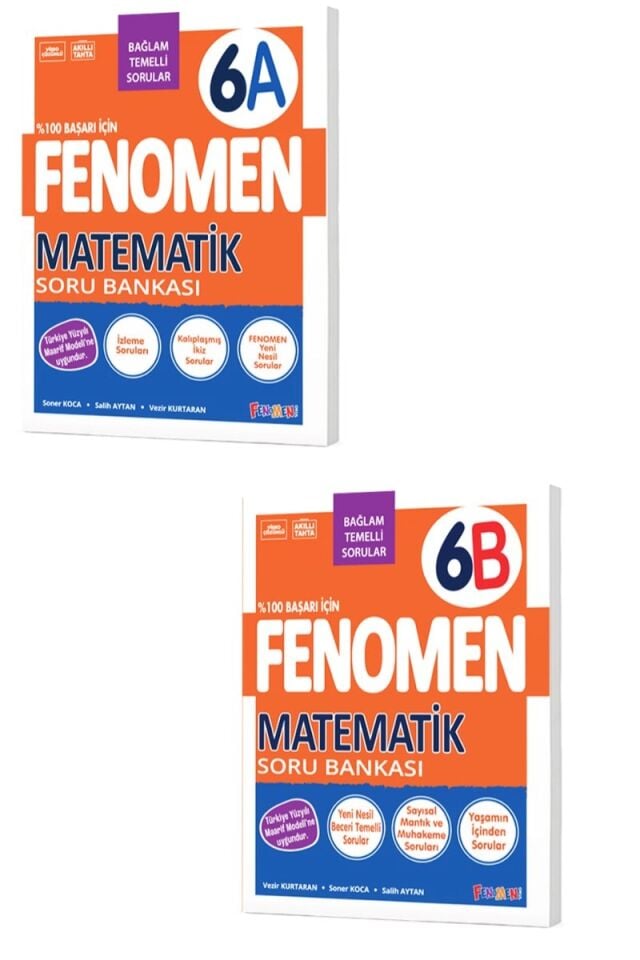 Fenomen Yayıncılık 6. Sınıf Matematik A ve B Soru Bankası Seti
