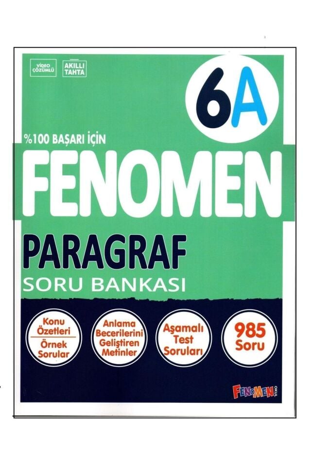 6. Sınıf 6A Fenomen Paragraf Soru Bankası