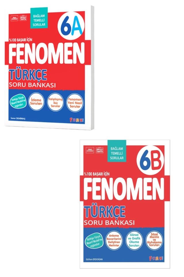 Fenomen Yayıncılık 6. Sınıf Türkçe A ve B Soru Bankası Seti