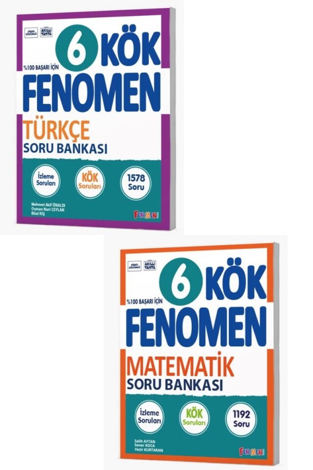 Fenomen Yayıncılık 6. Sınıf Kök Fenomen Türkçe ve Matematik Soru Bankası Seti