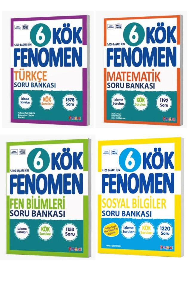 Fenomen Yayıncılık 6. Sınıf Kök Fenomen 4lü Soru Bankası Seti