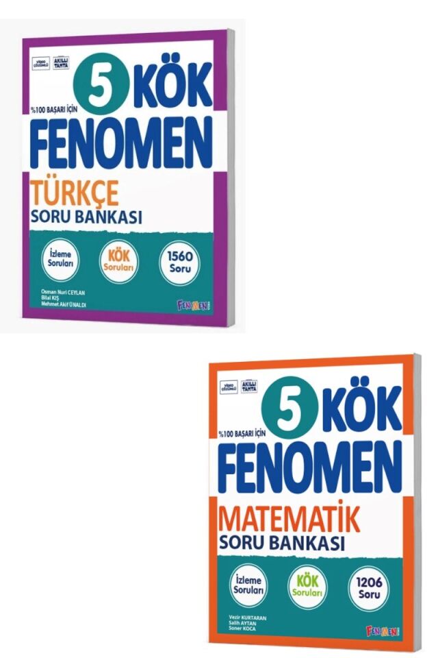 Fenomen Yayıncılık 5. Sınıf Kök Fenomen Türkçe ve Matematik Soru Bankası Seti