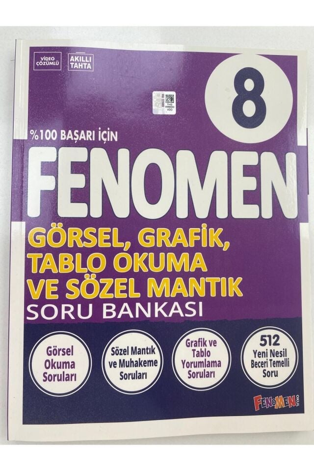 FENOMEN 8.SINIF GÖRSEL GRAFİK TABLO OKUMA VE SÖZEL MANTIK SORU BANKASI