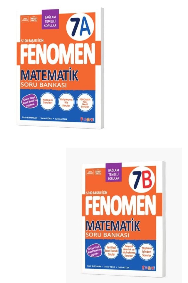Fenomen Yayıncılık 7. Sınıf Fenomen Matematik AB Soru Bankası Seti