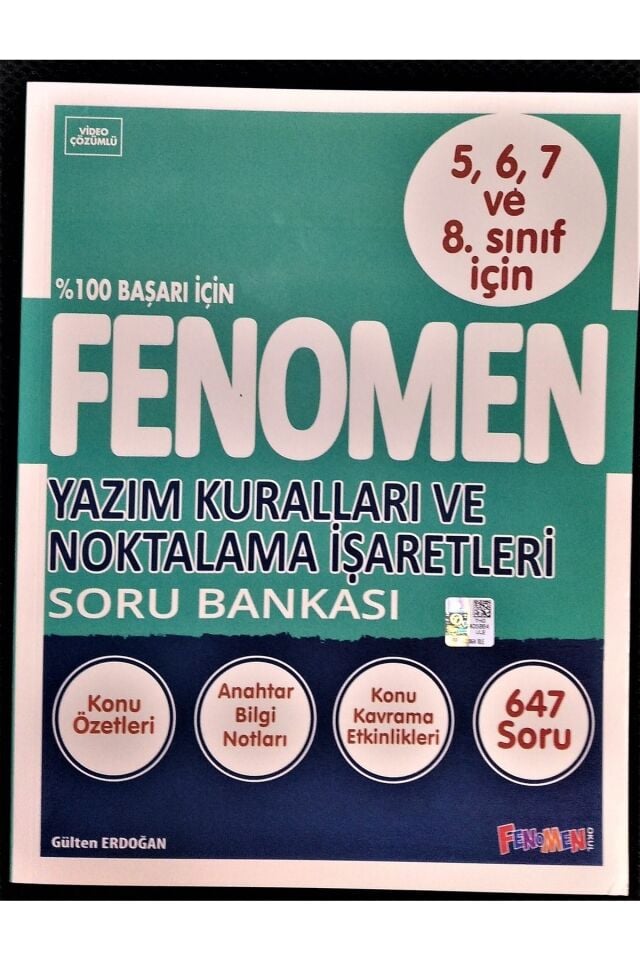 Fenomen 5, 6, 7. Sınıf Lgs Yazım Kuralları Ve Noktalama Işaretleri Soru Bankası