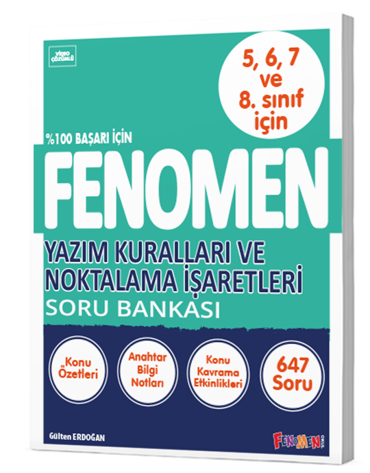 Lgs 5. 6. 7. 8. Sınıflar İçin Fenomen Yazım Kuralları ve Noktalama İşaretleri