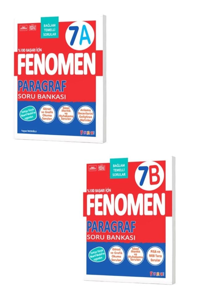 Fenomen Yayıncılık 7. Sınıf Fenomen Paragraf AB Soru Bankası Seti