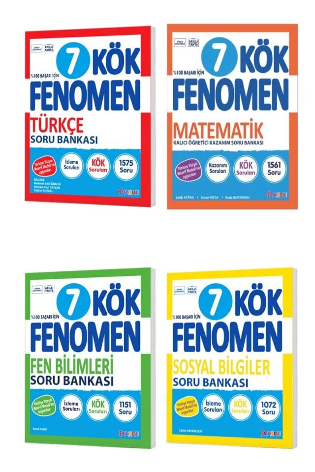 Fenomen Yayıncılık 7. Sınıf Kök Fenomen Soru Bankası Seti (T-M-F-S)