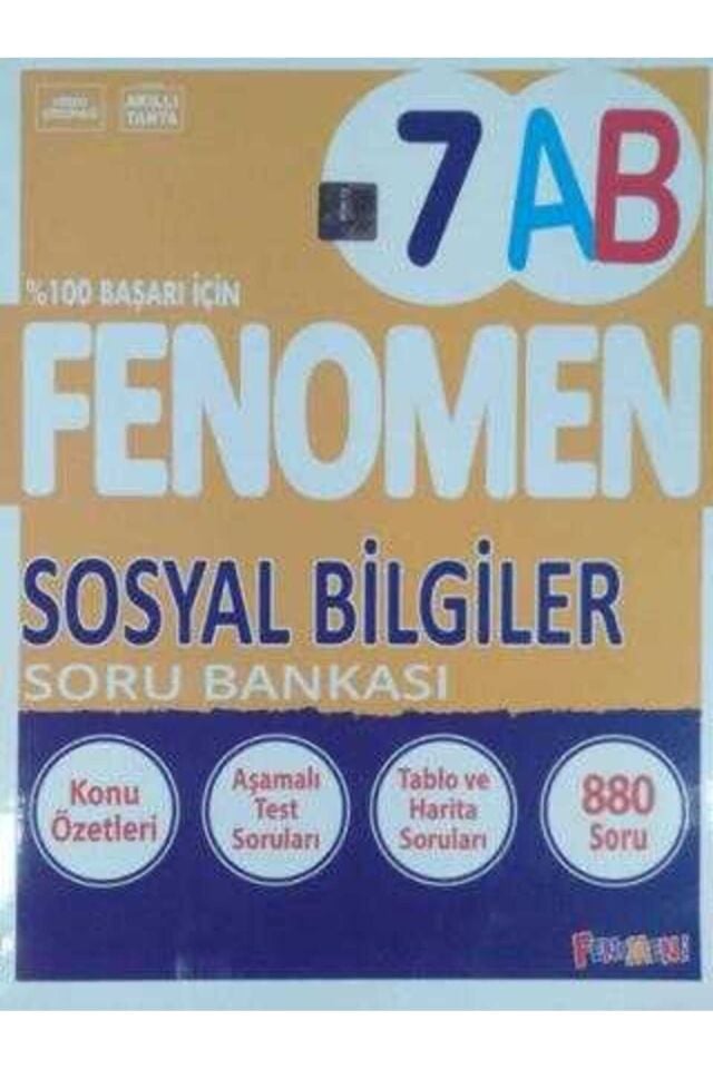 FENOMEN 7.SINIF SOSYAL BİLGİLER SORU BANKASI (A B)